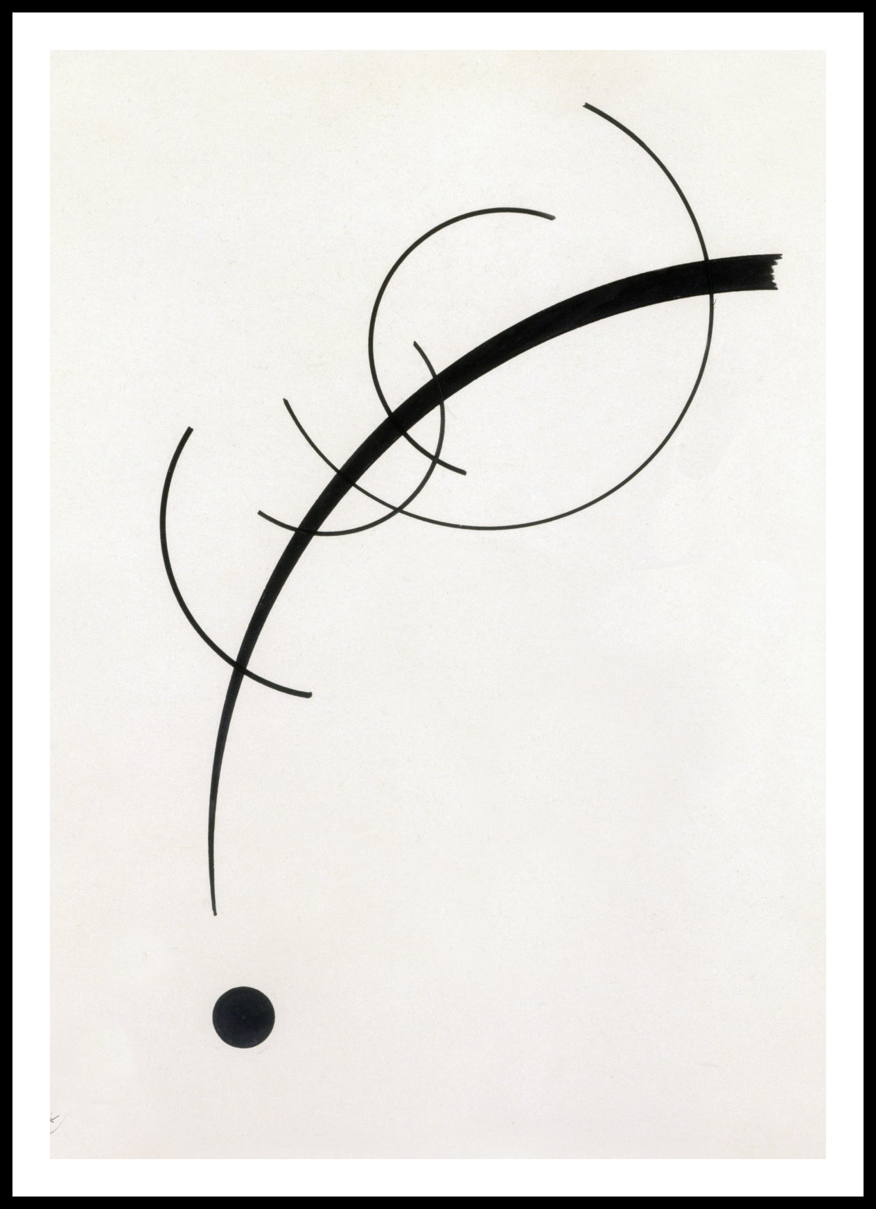 Plakat  Free Curve to the Point,  Wassily Kandinsky Vintage