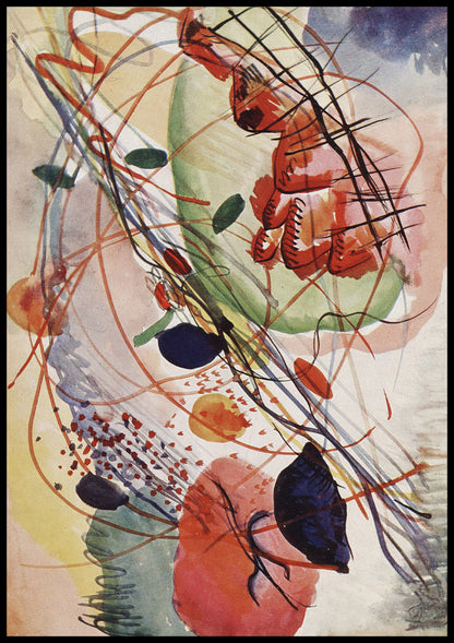 Plakat  Aquarell Print, Wassily Kandinsky Vintage do Salonu