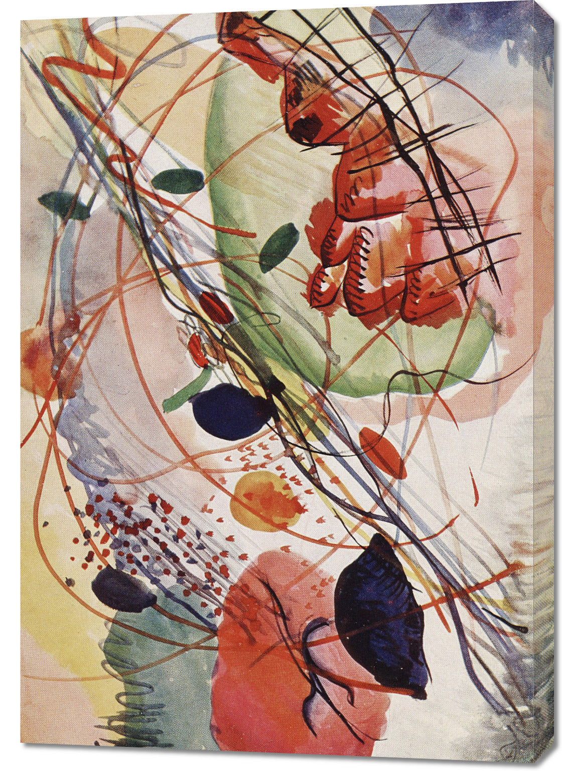 Obraz  Aquarell Print, Wassily Kandinsky Vintage do Salonu