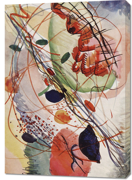 Obraz  Aquarell Print, Wassily Kandinsky Vintage do Salonu