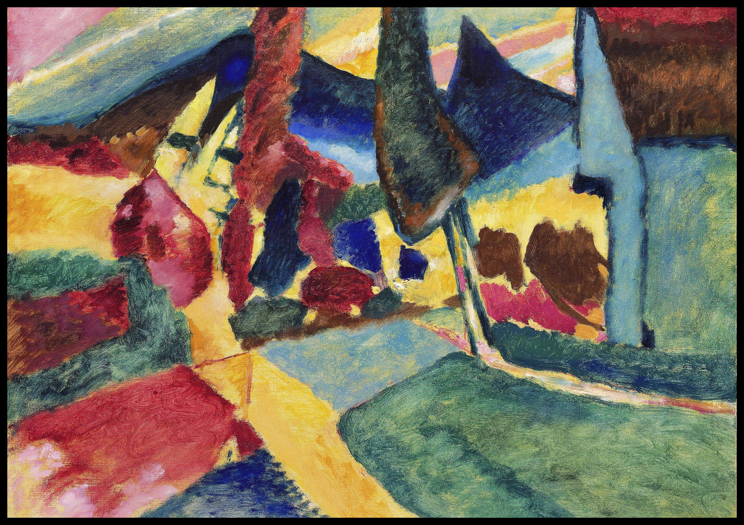Plakat  Landscape with Two Poplars, Wassily Kandinsky