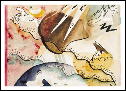 Plakat  Rain Landscape, Wassily Kandinsky Vintage do Salonu
