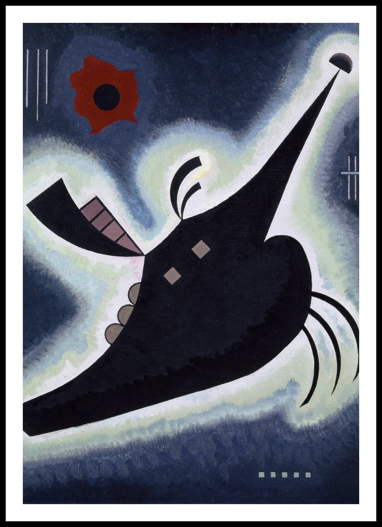 Plakat  Pointed Black, Wassily Kandinsky Vintage do Salonu