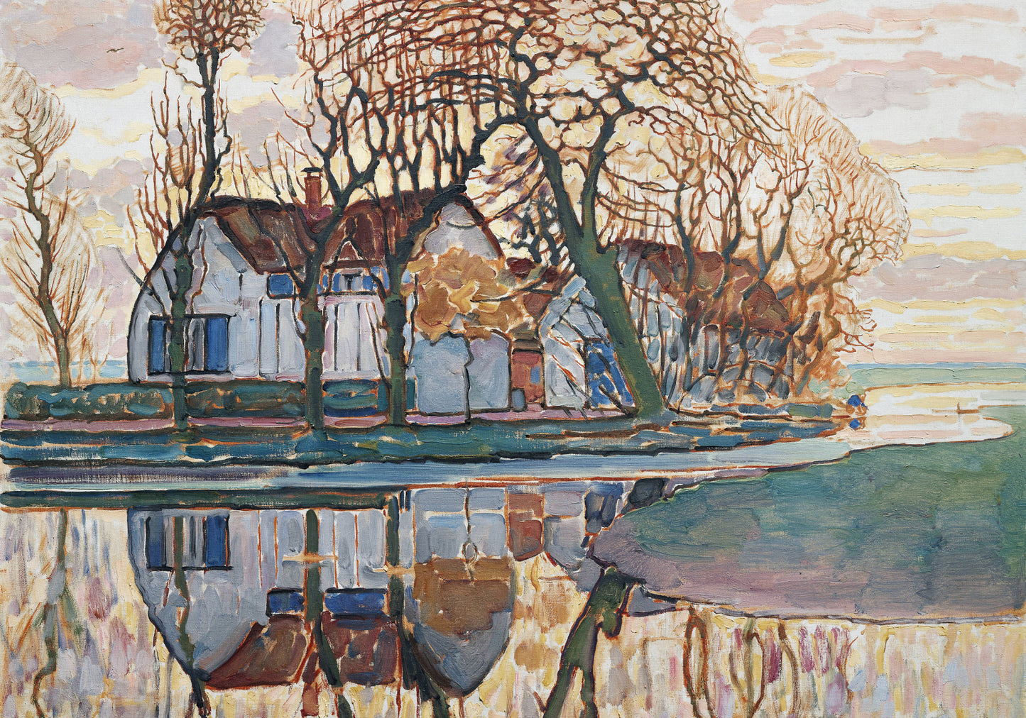 Plakat  Farm near Duivendrecht, Piet Mondrian Vintage Salon