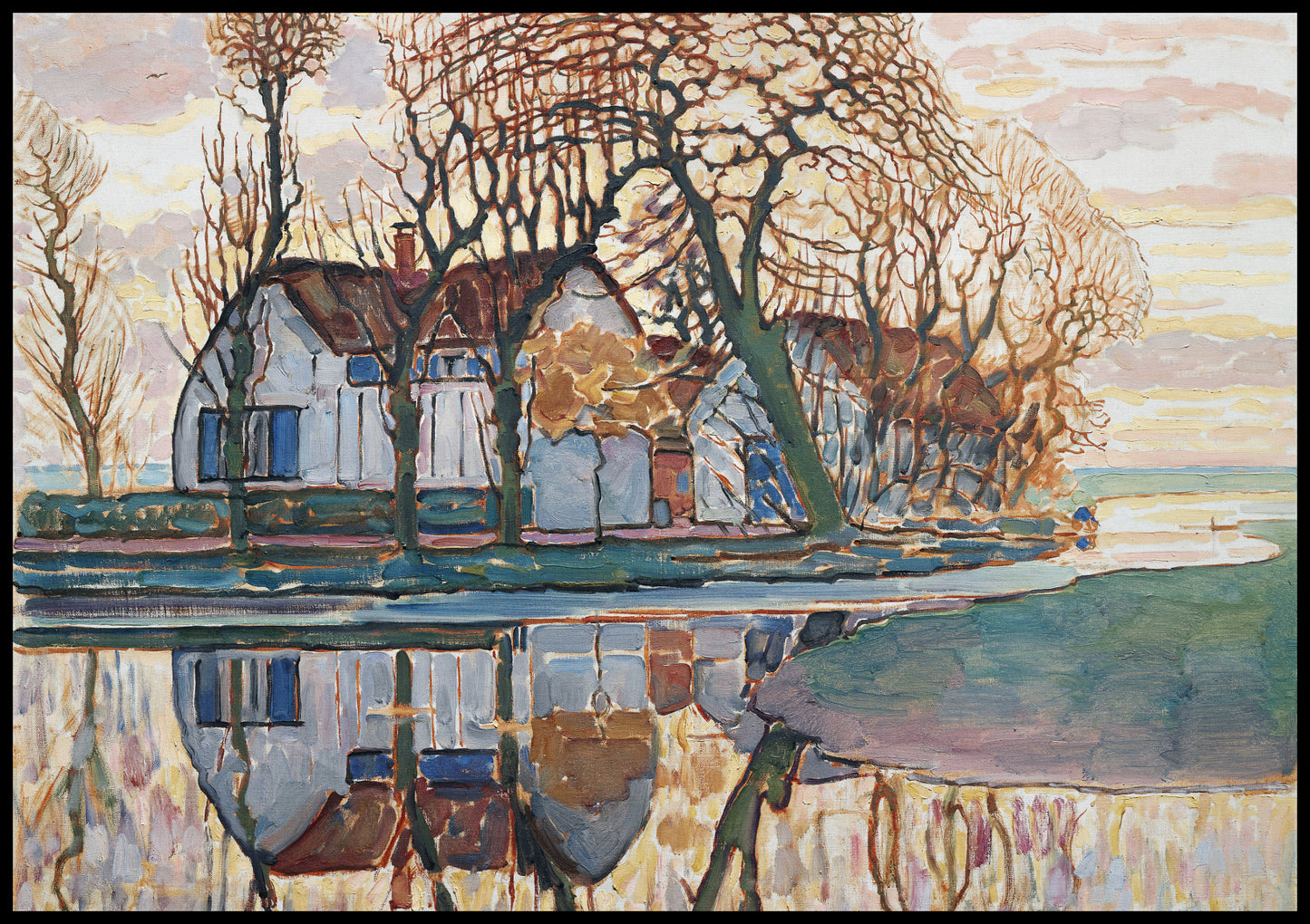 Plakat  Farm near Duivendrecht, Piet Mondrian Vintage Salon