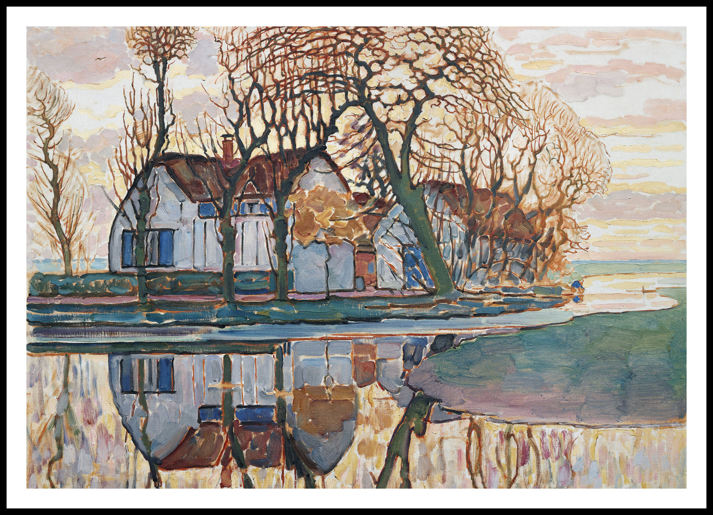 Plakat  Farm near Duivendrecht, Piet Mondrian Vintage Salon