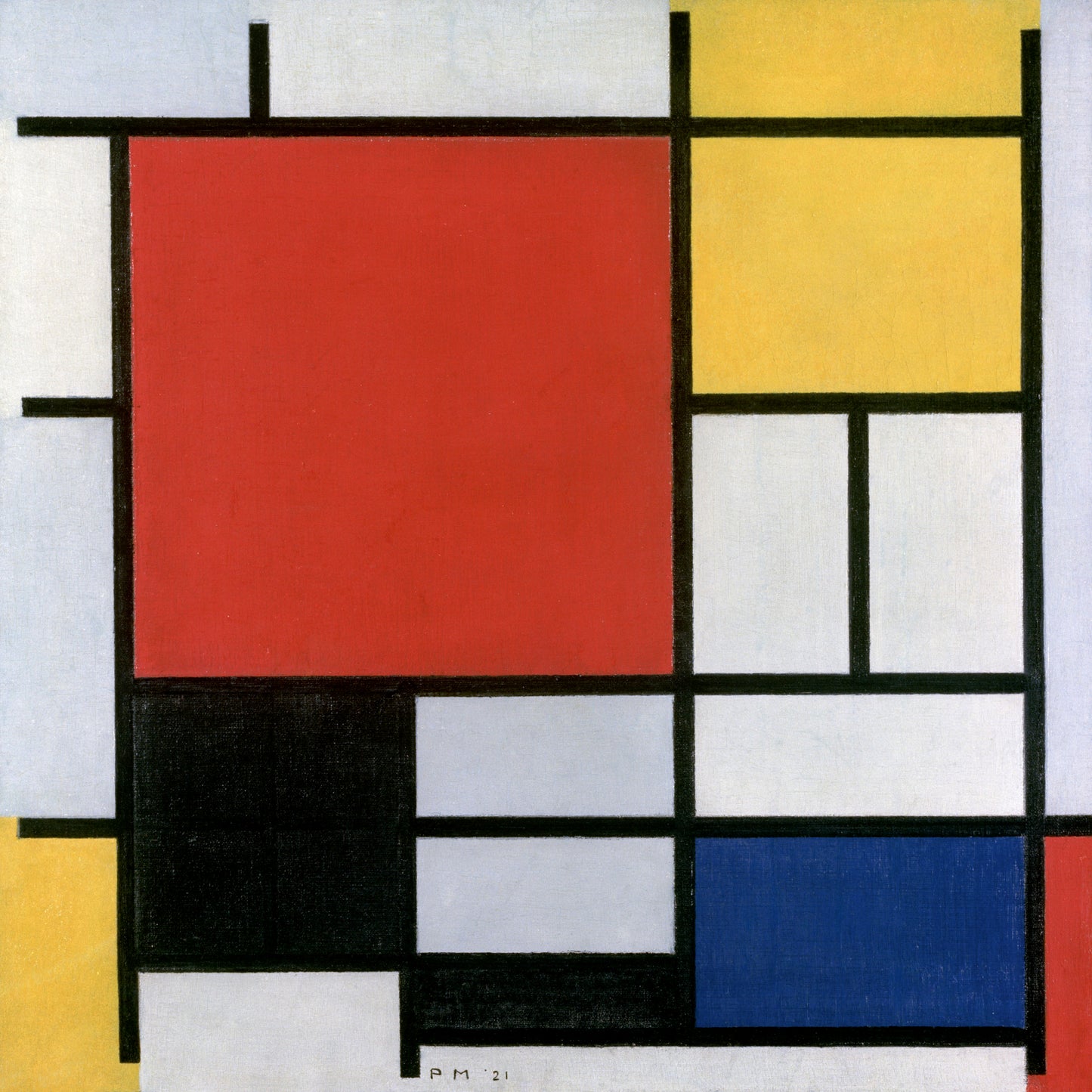 Plakat   Red, Yellow, Blue, and Black, Piet Mondrian