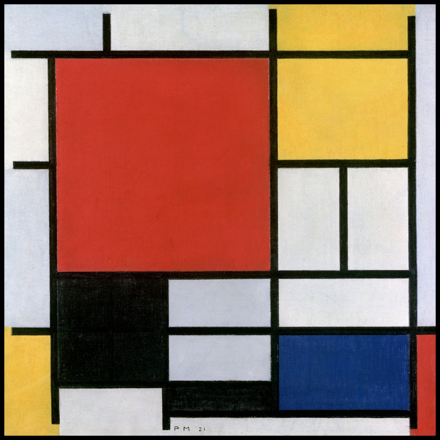 Plakat   Red, Yellow, Blue, and Black, Piet Mondrian