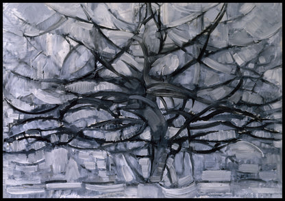Plakat   Gray Tree, Piet Mondrian Vintage do Salonu