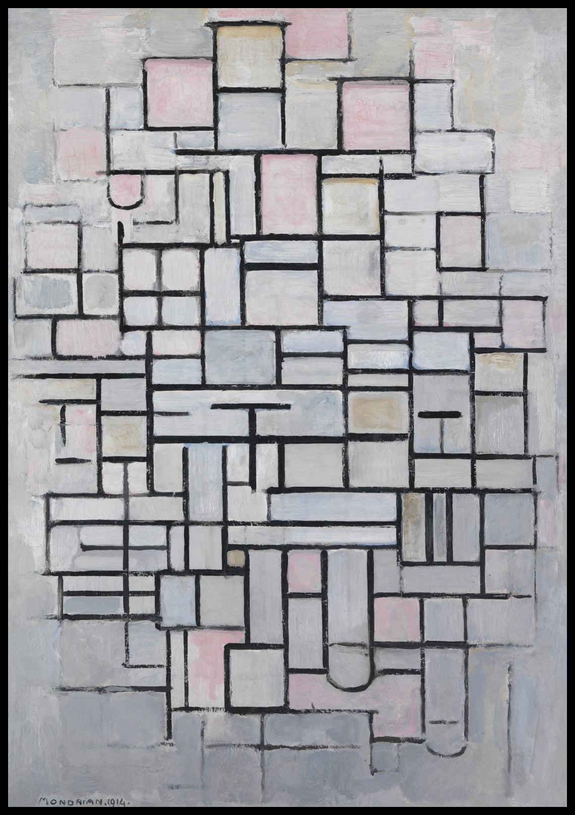 Plakat  Composition No IV, Piet Mondrian Vintage do Salonu