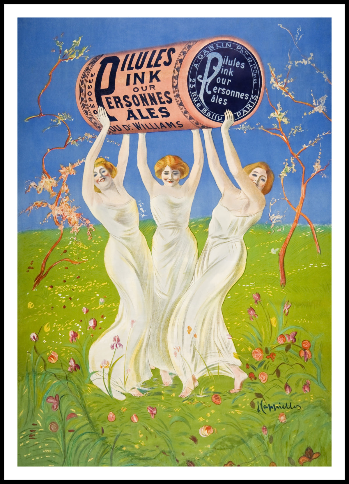 Plakat  Pink Pills for Pale People, Cappiello Vintage