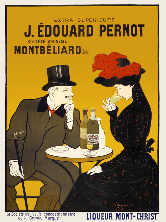 Plakat  Man and Woman at a Cafe, Cappiello Vintage Salon