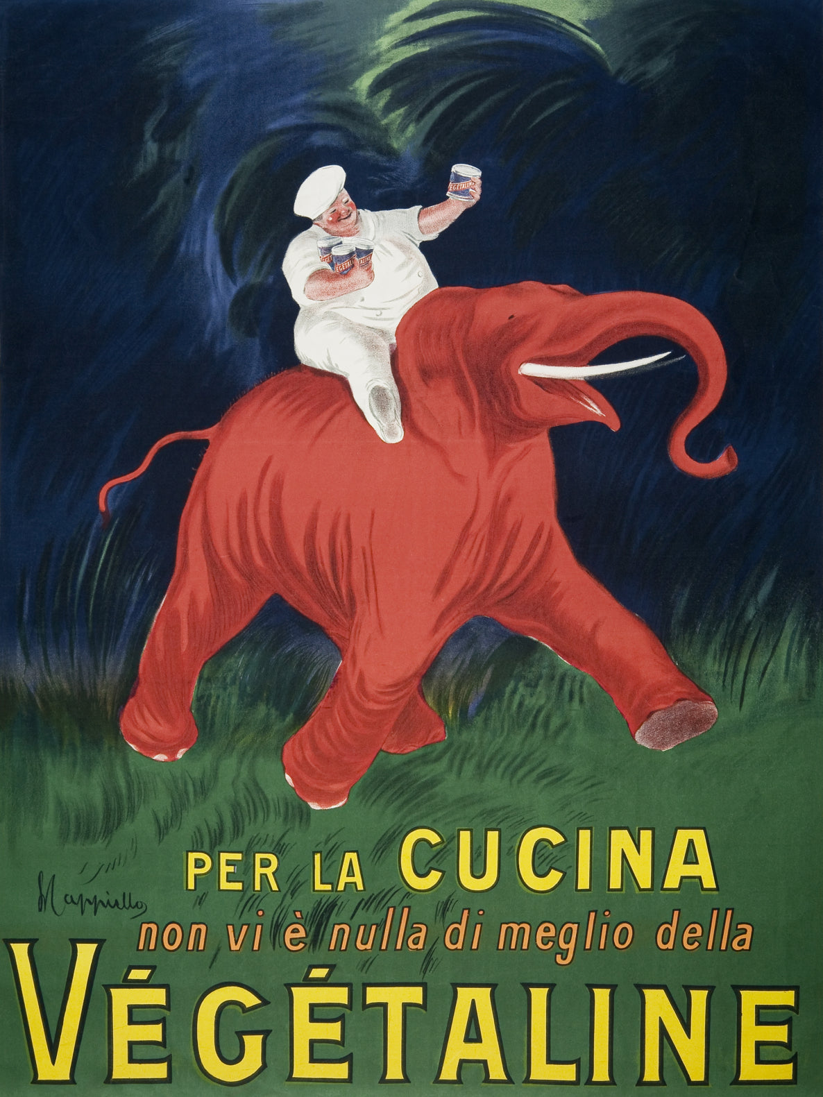 Plakat  Vegetaline, Cappiello Vintage do Salonu