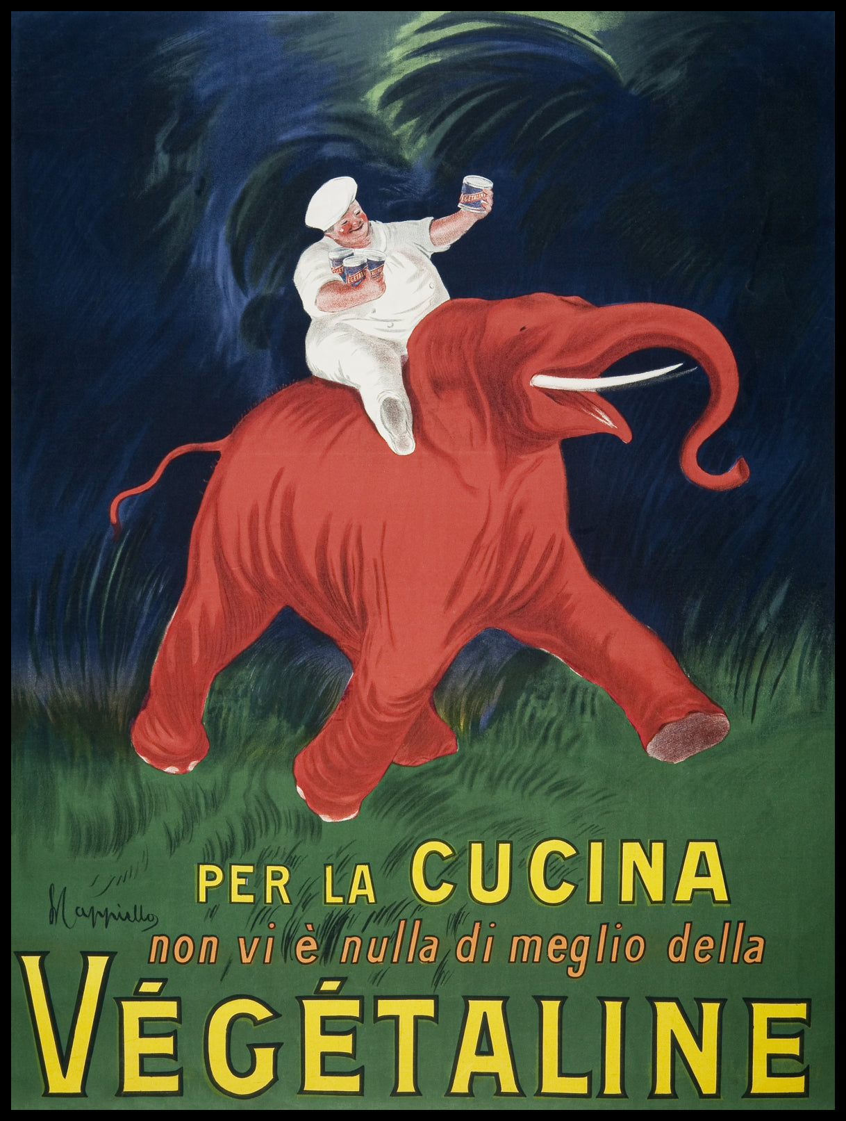 Plakat  Vegetaline, Cappiello Vintage do Salonu