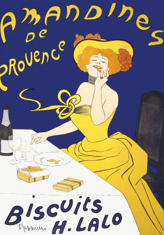 Plakat  Woman Eating Almond Cookies, Cappiello Vintage