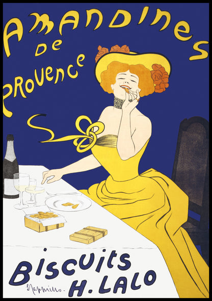 Plakat  Woman Eating Almond Cookies, Cappiello Vintage
