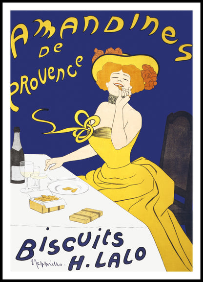 Plakat  Woman Eating Almond Cookies, Cappiello Vintage
