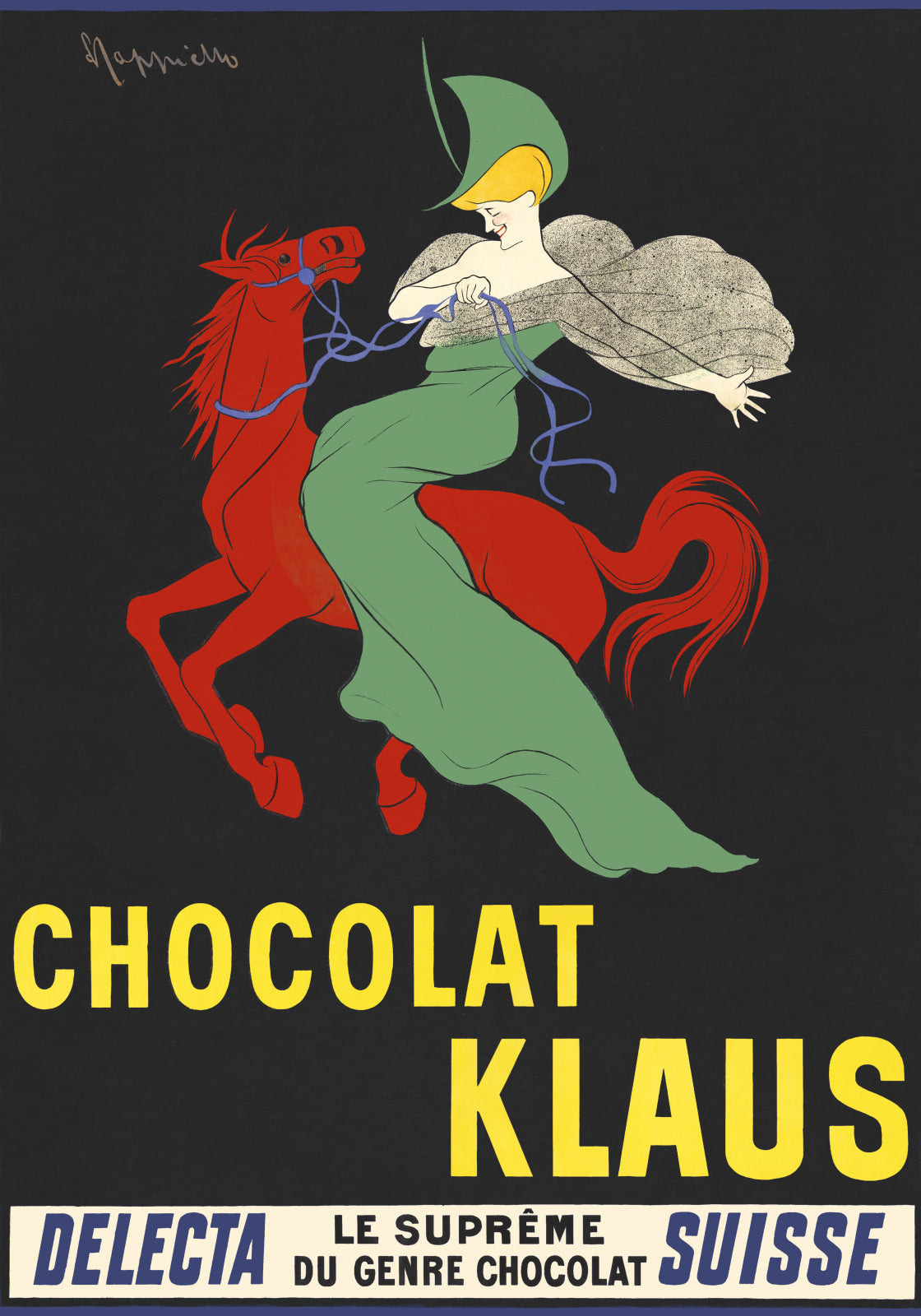 Plakat  Chocolat Klaus, Cappiello Vintage do Salonu