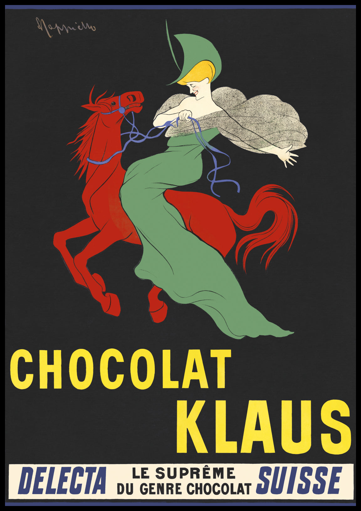 Plakat  Chocolat Klaus, Cappiello Vintage do Salonu