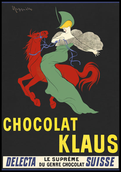 Plakat  Chocolat Klaus, Cappiello Vintage do Salonu
