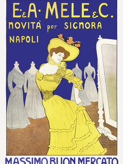 Plakat  E. & A. Mele & C, Cappiello Vintage do Salonu