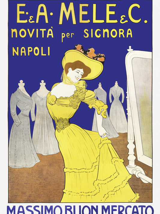 Plakat  E. & A. Mele & C, Cappiello Vintage do Salonu