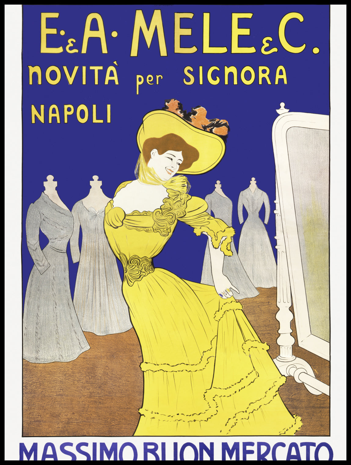 Plakat  E. & A. Mele & C, Cappiello Vintage do Salonu