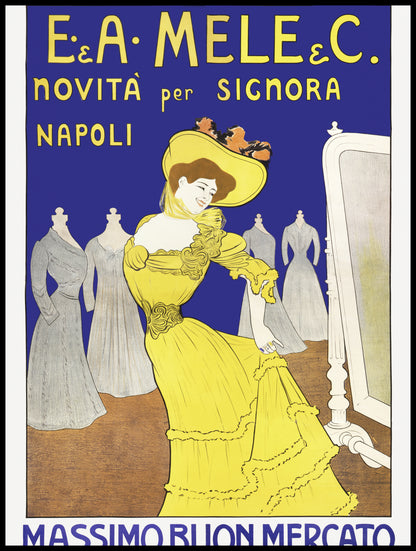 Plakat  E. & A. Mele & C, Cappiello Vintage do Salonu