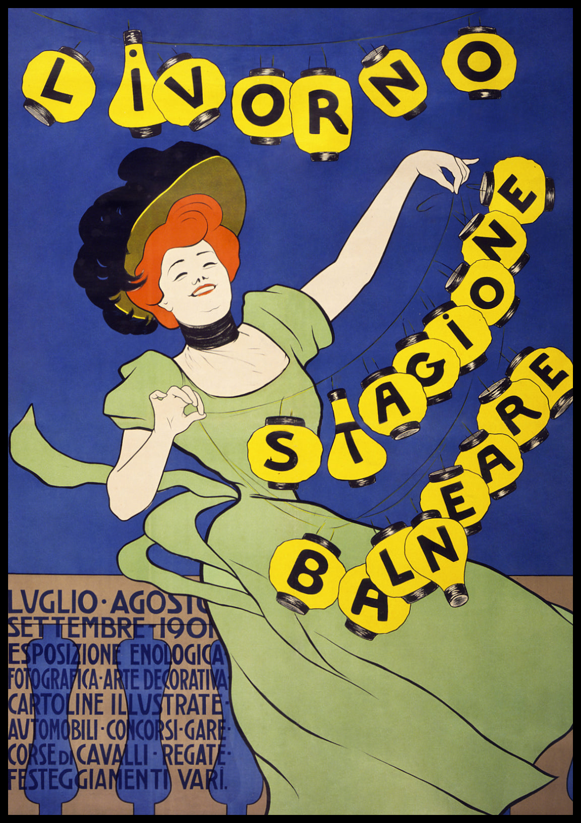 Plakat  Livorno Stagione Balneare, Cappiello Vintage Salon