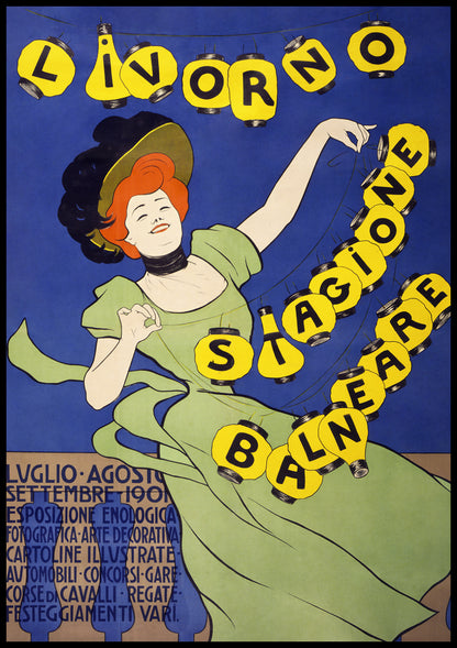 Plakat  Livorno Stagione Balneare, Cappiello Vintage Salon