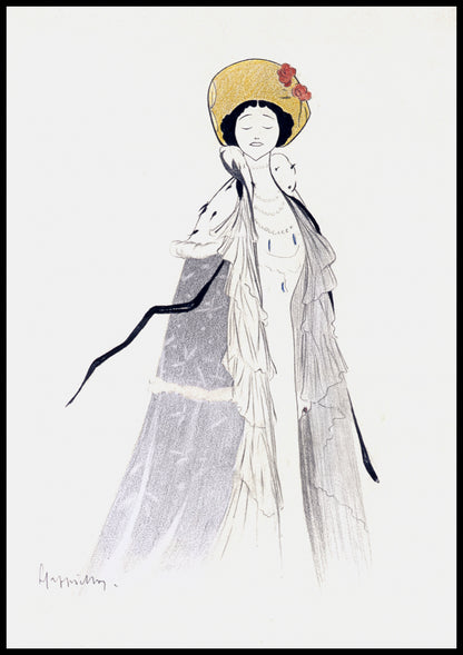 Plakat  Lina Cavalieri, Cappiello Vintage do Salonu