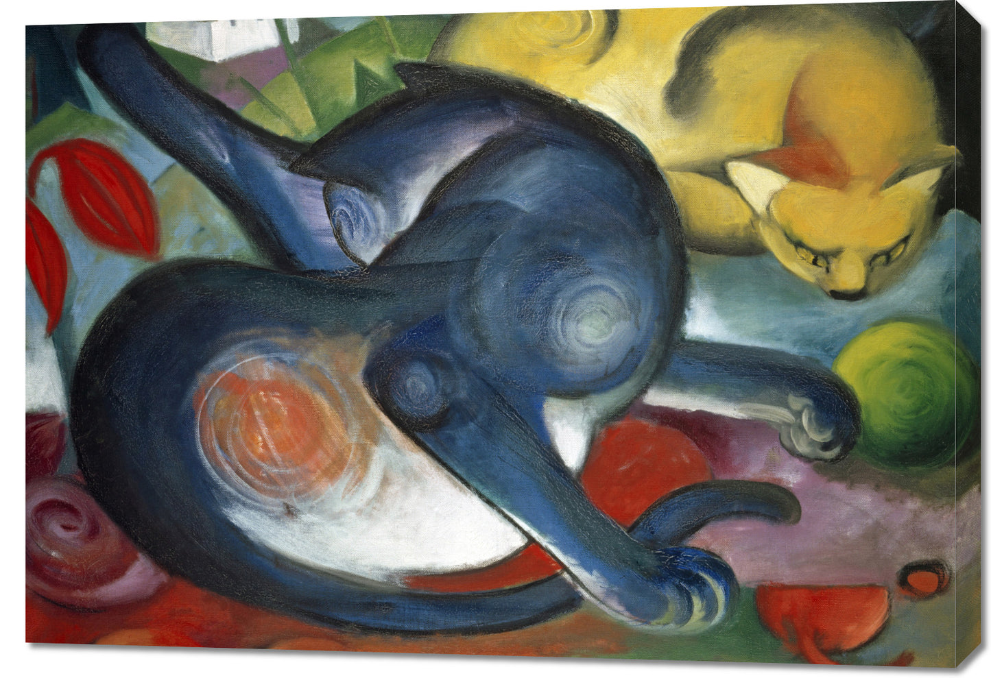 Obraz  Two Cats, Blue and Yellow, Marc Vintage do Salonu