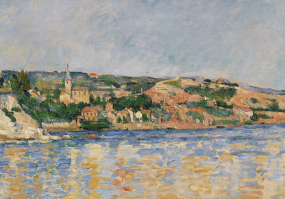 Plakat  Village at the Water's Edge, Paul Cezanne Vintage