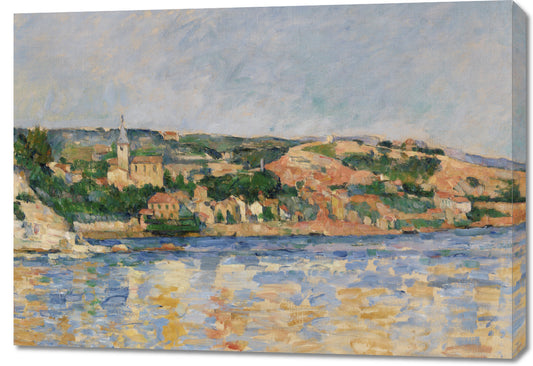 Obraz  Village at the Water's Edge, Paul Cezanne Vintage