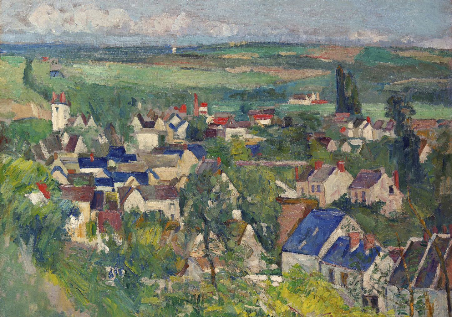 Plakat  Auvers, Panoramic View, Paul Cezanne Vintage Salon