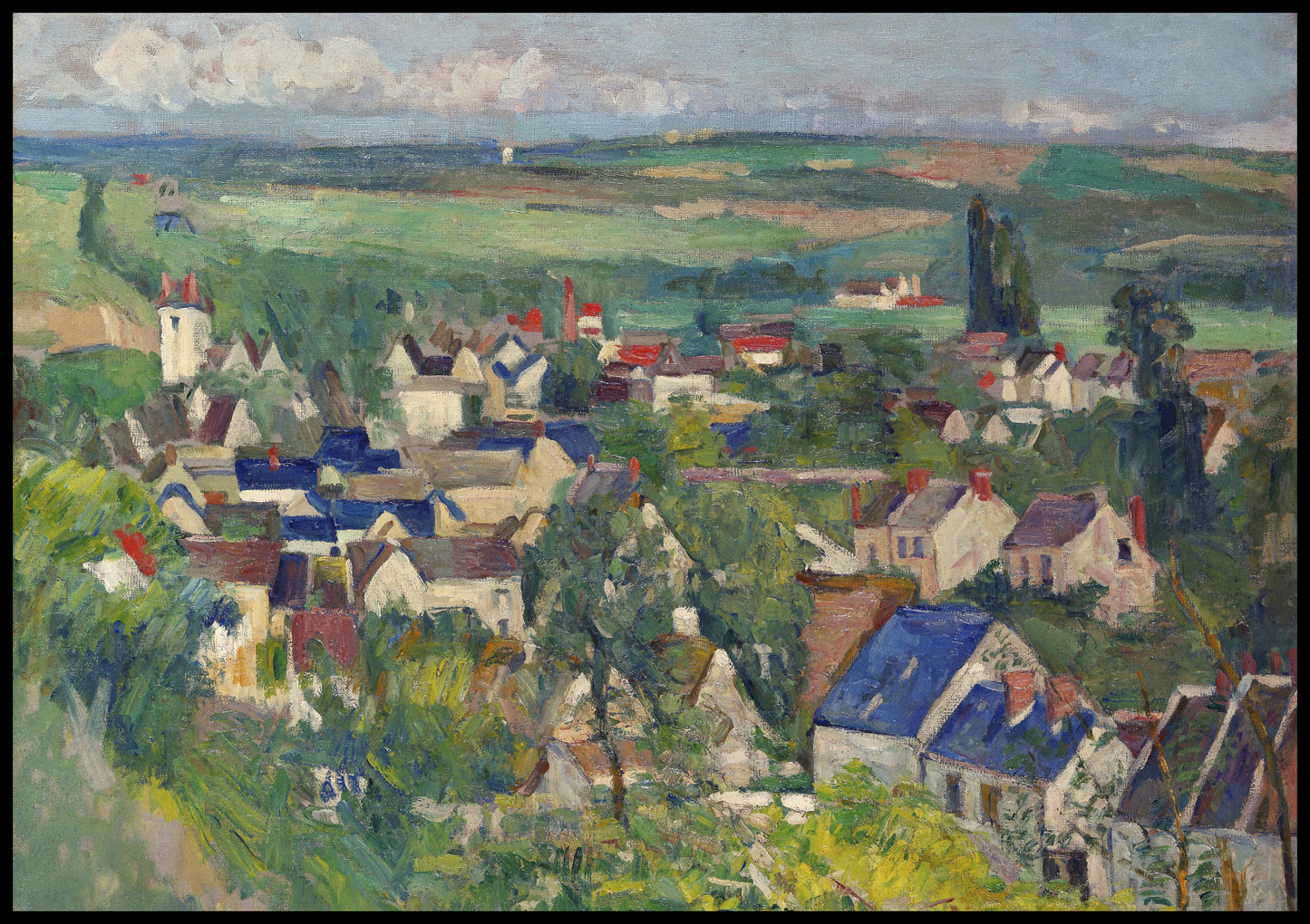 Plakat  Auvers, Panoramic View, Paul Cezanne Vintage Salon