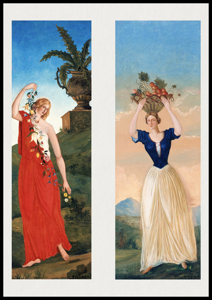 Plakat  The Four Seasons, Paul Cezanne Vintage do Salonu