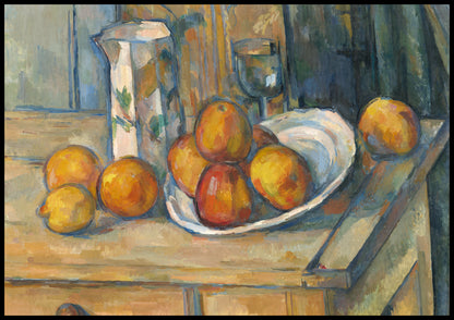Plakat  Still Life with Milk Jug and Fruit, Paul Cezanne