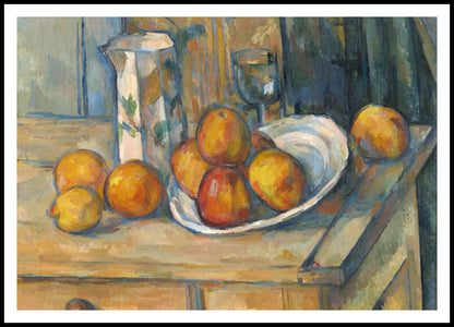 Plakat  Still Life with Milk Jug and Fruit, Paul Cezanne