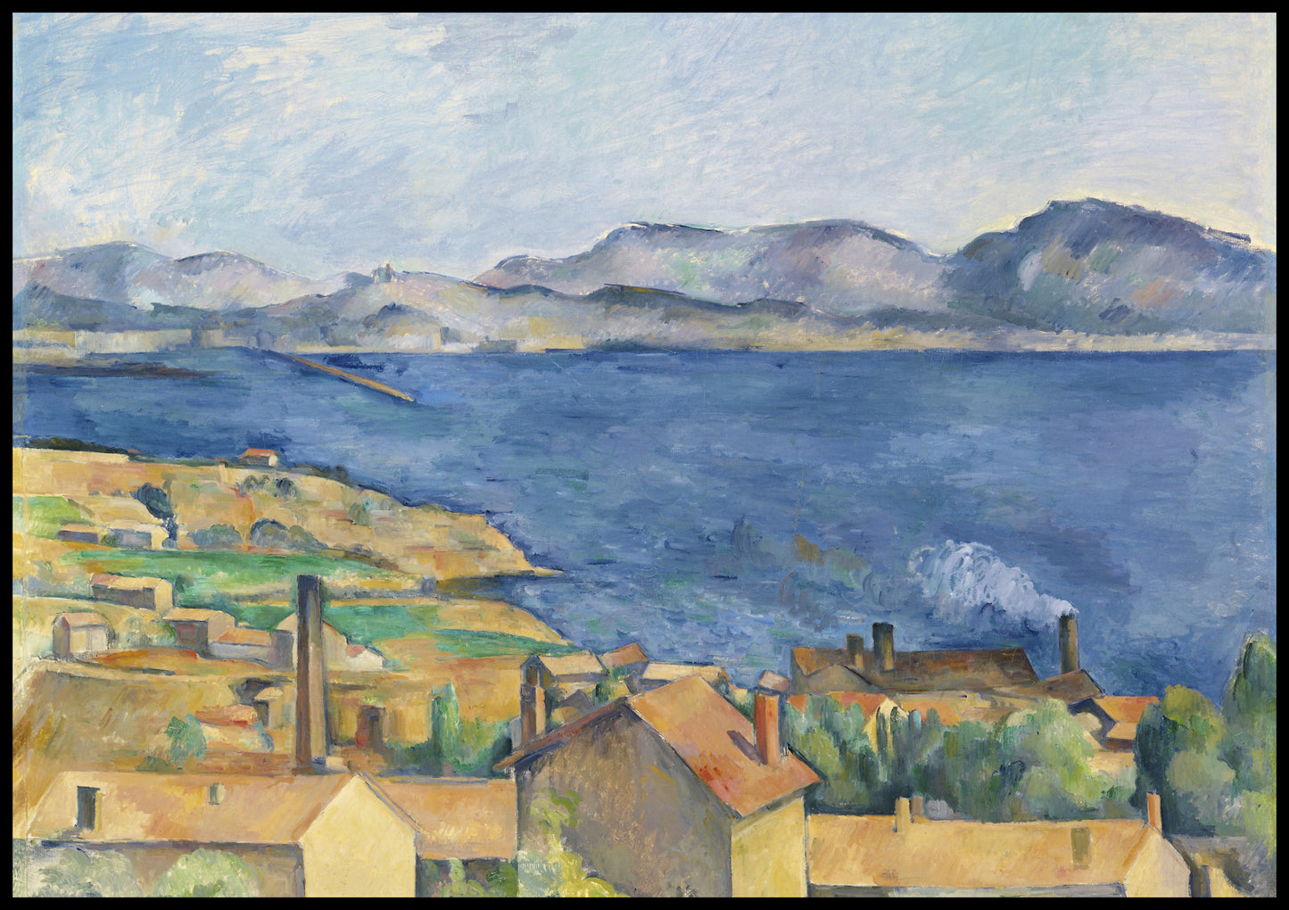 Plakat  The Bay of Marseille, Paul Cezanne Vintage Salon