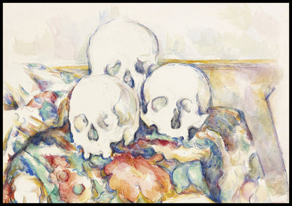 Plakat  The Three Skulls, Paul Cezanne Vintage do Salonu
