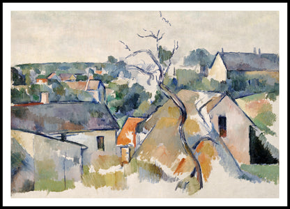 Plakat  Rooftops, Paul Cezanne Vintage do Salonu