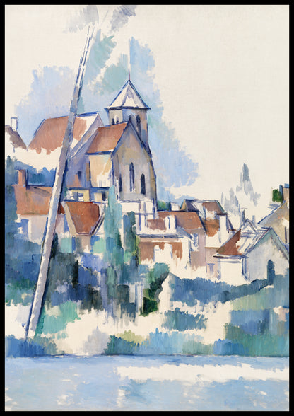Plakat  Church at Montigny, Paul Cezanne Vintage do Salonu