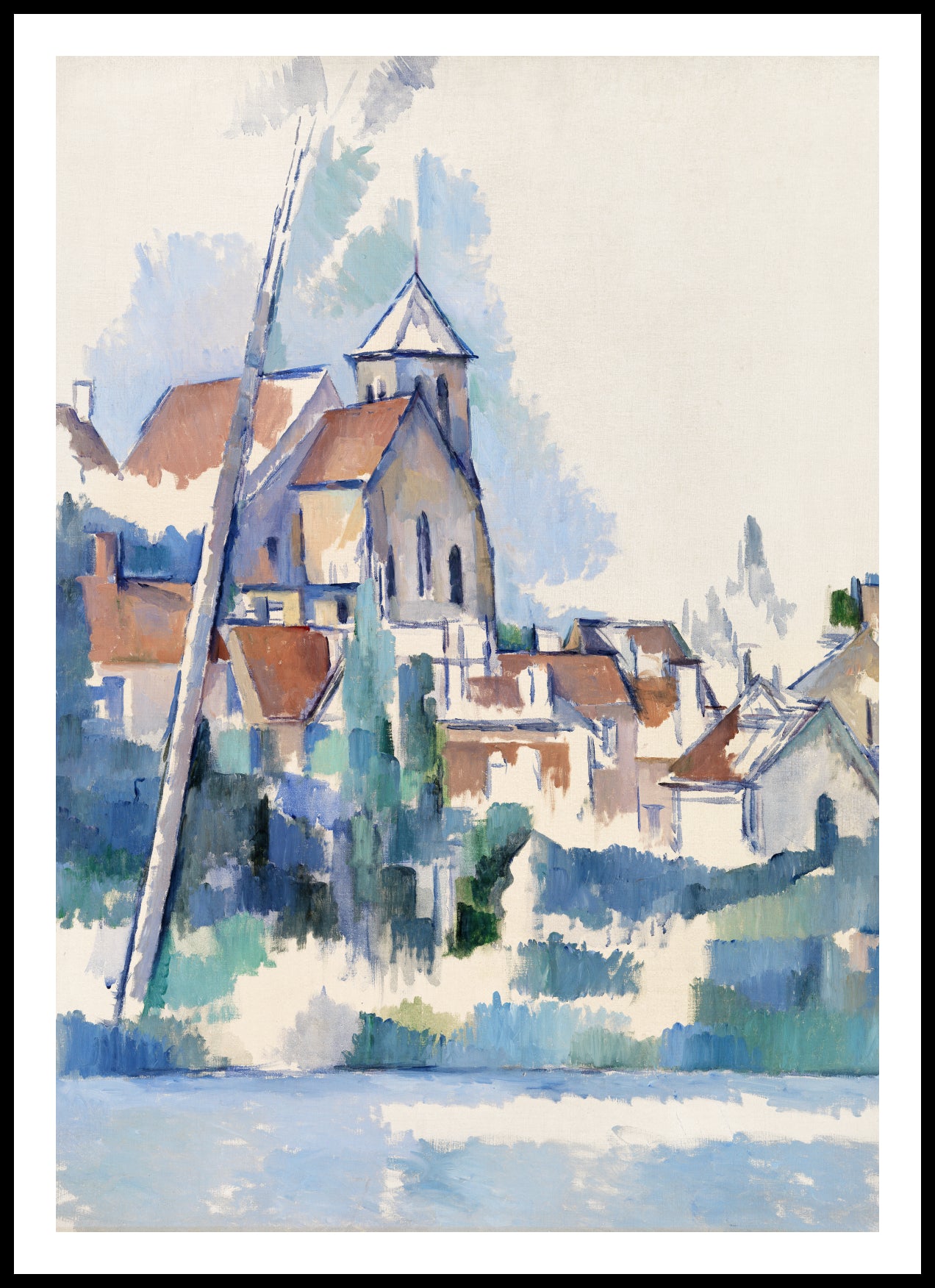 Plakat  Church at Montigny, Paul Cezanne Vintage do Salonu