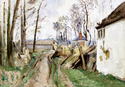Plakat  A Village Road near Auvers, Paul Cezanne Vingtage