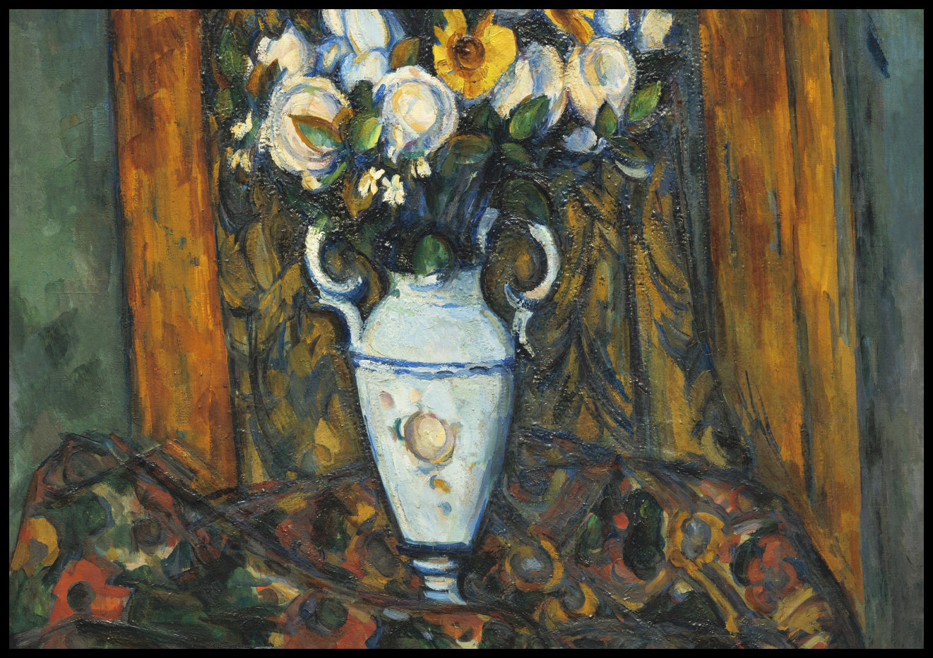 Plakat  Vase of Flowers, Paul Cezanne Vintage do Salonu