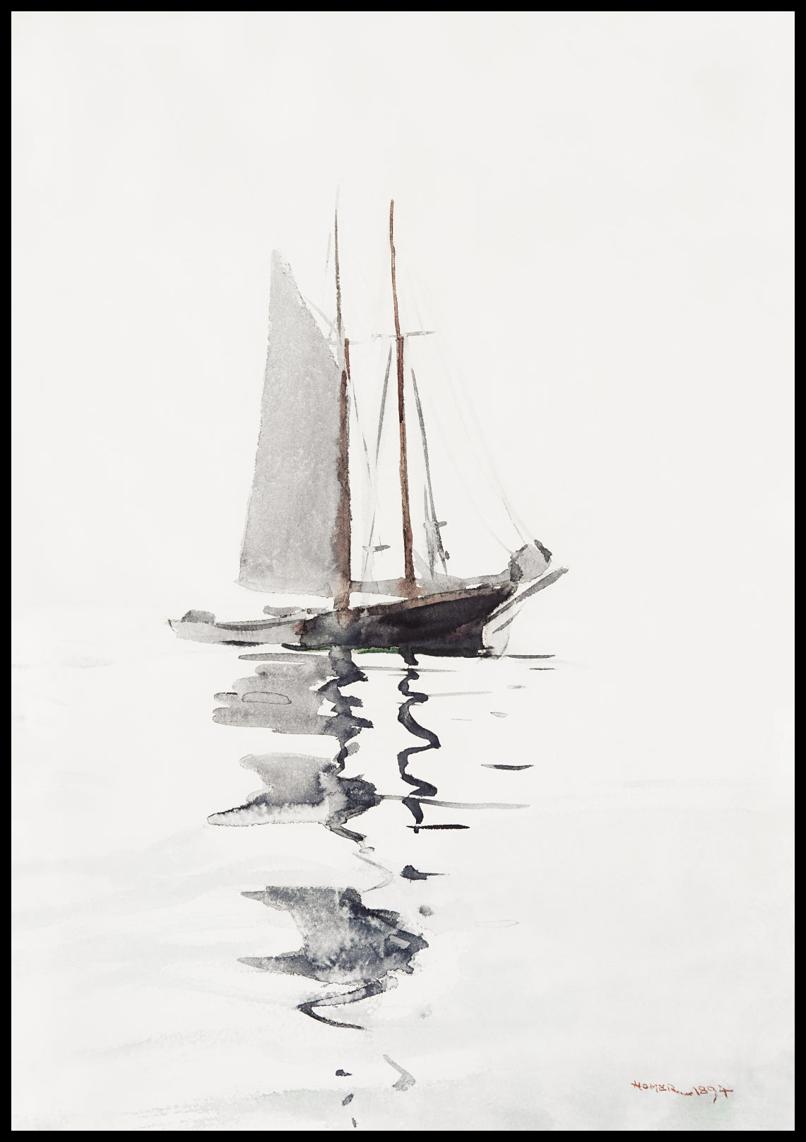 Plakat  Szkuner, Winslow Homer Vintage do Salonu