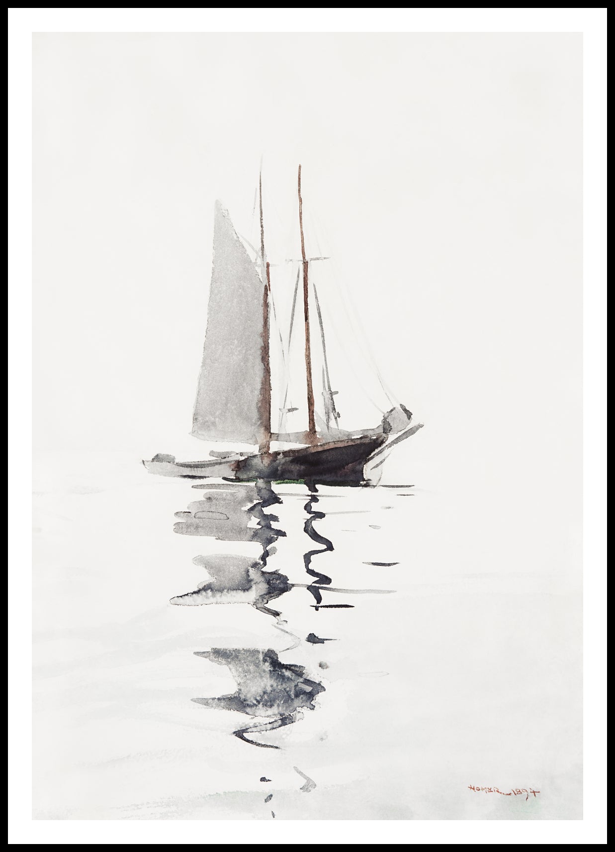 Plakat  Szkuner, Winslow Homer Vintage do Salonu