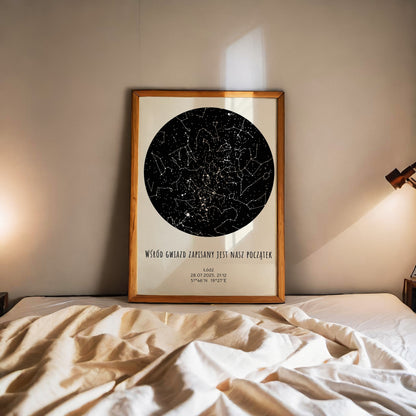 Mapa Gwiazd Personalizowany Plakat Mapa Nieba