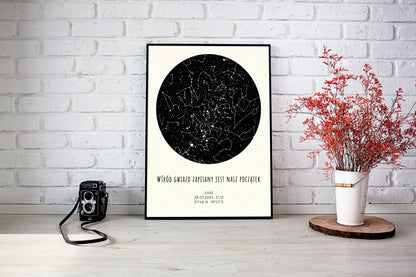 Mapa Gwiazd Personalizowany Plakat Mapa Nieba